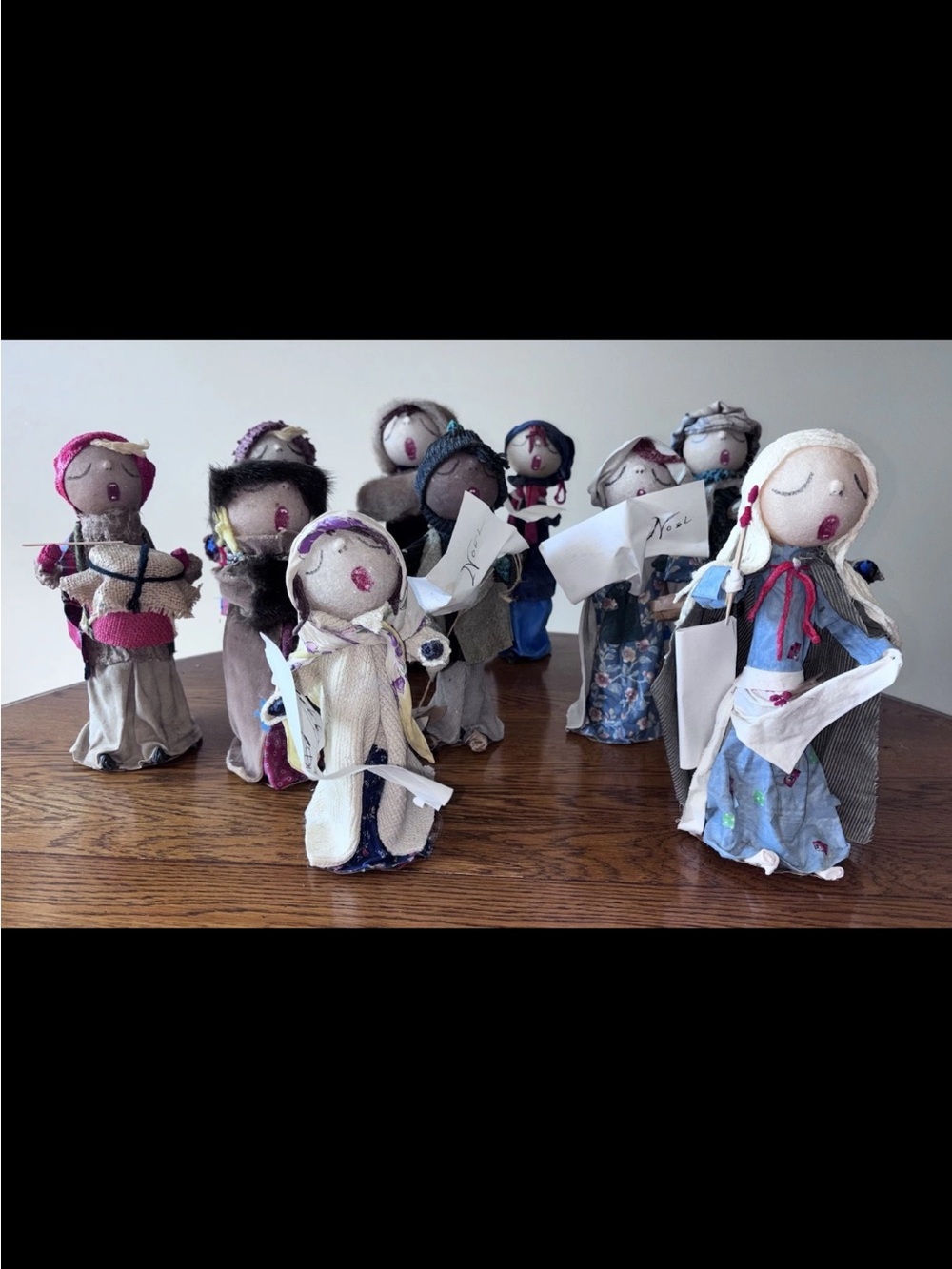 11 Vtg 80/90’s Bailey Carolers Folk Art Christmas Display USA Handmade